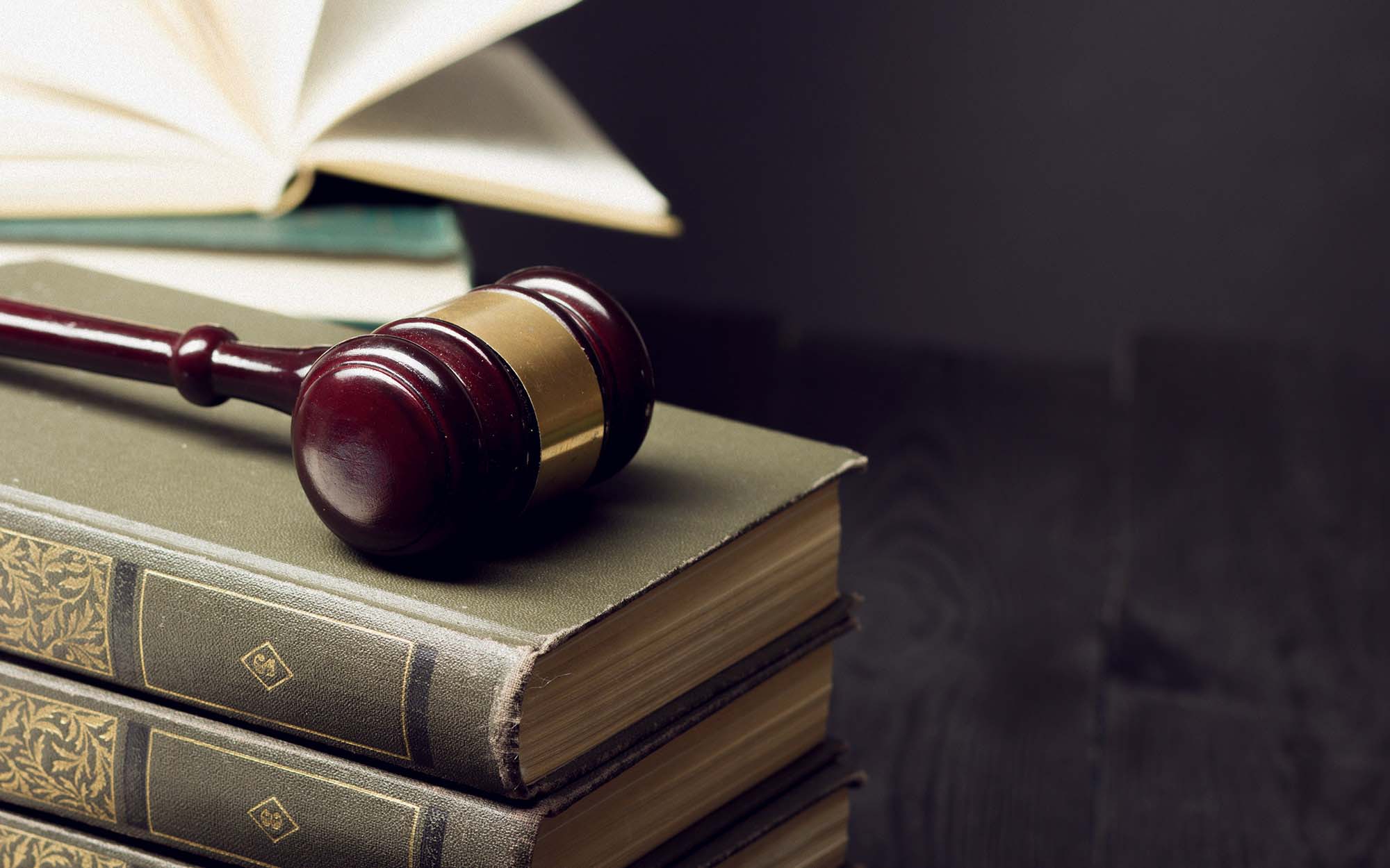 Program banner image gavel on bible